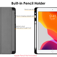 Étui de protection magnétique intelligent ultra-fin en TPU souple pour iPad 7/8/9ème génération 10,2 pouces avec emplacement pour stylet