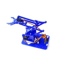 Garra manipuladora de Robot de brazo mecánico acrílico sin ensamblar de 4 DOF para Maker Learning DIY Kit Robot