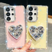 Coque de téléphone en gros, nouvelle, avec support diamanté IMD à paillettes pour Samsung A27 A37 A57 A07 A56 A55 A35 A36, avec fonctions Flash et Portefeuille, pour téléphones portables