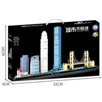WOMA TOYS Fábrica de Juguetes, Bloques de Construcción de Plástico Personalizados al por Mayor, Arquitectura de Ciudad China, Modelo de Hong Kong, Decoración del Hogar