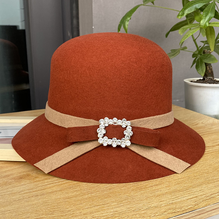 knee length dresses for ladies Ladies Red Wool Dress Hat/Shenor Collections main image 0