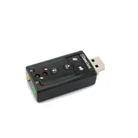 Lecteur audio Plug and play 7.1 canaux, entrée de microphone et sortie de haut-parleur 3.5mm, carte son externe USB 71