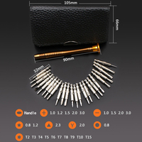 Kit de 25 mini tournevis de précision, tournevis Torx électroniques, outils d'ouverture et de réparation pour iPhone, appareil photo, montre, PC