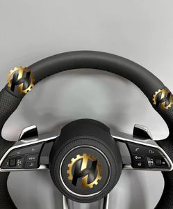 Volante Deportivo de Cuero Negro para <span class=keywords><strong>Audi</strong></span> R8, Estilo Clásico de 3 Radios, Semiperforado, Sin Dos Llaves, Venta al Por Mayor HZ - Product Image 3