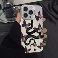 Coques de téléphone portable transparentes antichoc en TPU de style islandais QY, multicolores, pour 11-XR 15 Pro Max avec protection de l'appareil photo