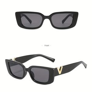 Z118 Lunettes de soleil de luxe unisexes pour hommes et femmes, lunettes de soleil surdimensionnées, monture carrée vintage - Product Image 4