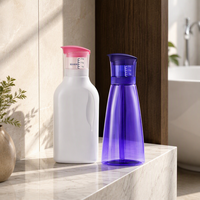 Bouteille distributrice graduée en PET de 800 ml, multicolore, vide, en plastique, pour détergent concentré et nettoyant
