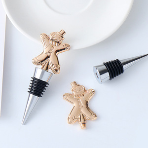 Gingerbread Man Wine <b>Stopper</b> Zinc Alloy Christmas Bottle <b>Stopper</b> For Red Wine Preservation Gift - Product Image 3