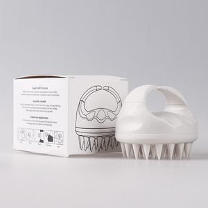 Custom Biodegradable Wheat Straw Scalp Shampoo <b>Brush</b> Portable Silicone Scalp Massager <b>Brush</b> - Product Image 4