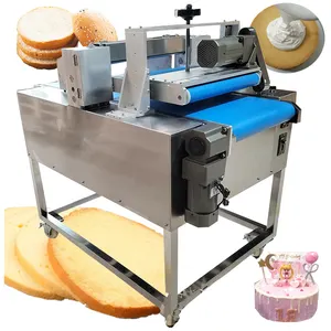 Edelstahl horizontale Schicht Kuchen schneiden schneidemaschine Brot schneider Schneidemaschine