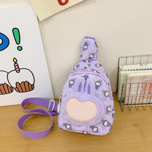 Kawaii Kids Sling <strong>Bags</strong> Fashionable Cute Crossbody Shoulder <strong>Bags</strong> Zipper Portable Travel Chest <strong>Bag</strong> Girls HAONNA Nylon Wholesale - Product Image 4