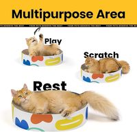 Chat grattoir carton rond chatons planche à gratter ovale chat grattoir bol pour intérieur Kitty meulage griffe