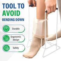 Chausse-pieds pliables à long manche, dispositif élastique pour enfiler les chaussettes de compression, aide à l'habillage pour personnes âgées