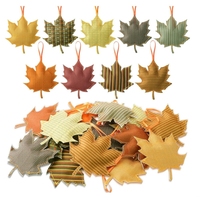 Décorations d'arbre d'automne, ornements de Noël 3D en coton en forme de feuille d'érable, décorations suspendues pour la maison et les fêtes