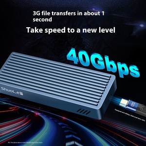 Sấm sét 4/3 Type-C nhôm trường hợp M.2 di động bên ngoài NVMe trạng thái rắn hộp đĩa cứng 40Gbps <span class=keywords><strong>HDD</strong></span> bao vây - Product Image 2