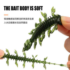 Señuelo de Acero Inoxidable para Pesca con Cebo Vivo, Camarón Vibrante de 7 cm, Flotante/Sumergible, Fuerte Olor, Forma Extraña de Insecto, Forma de Camarón, Gusano, Pez - Product Image 2