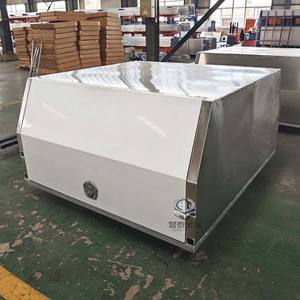 4x4 in alluminio nero cassetta portautensili tettoia e vassoio Ute con scatola per cani e martinetto gambe per pick-up, camion, campeggio, furgone - Product Image 4