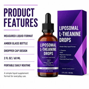 Vente Flash : Gouttes Liquides Nootropiques Sans Sucre 4-GABA, Théanine, Magnésium, Riches en Protéines, Améliore l'Immunité, Sans Gluten, Halal - Product Image 4