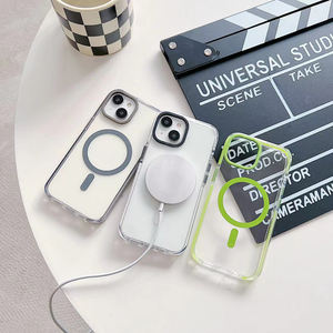 Coque de téléphone portable magnétique colorée pour iPhone 16 couverture arrière transparente pour iPhone 15 14 13 12 <span class=keywords><strong>11</strong></span> pro max - Product Image 3