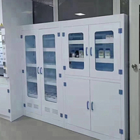 Armoire à réactifs de laboratoire en verre PP de haute qualité, résistante aux acides et aux alcalis, avec portes en verre, pour écoles, hôpitaux et laboratoires