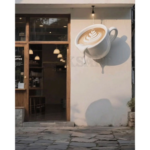 ประติมากรรมแก้วกาแฟสุดสร้างสรรค์ - จุดถ่ายรูปยอดนิยมสำหรับนักท่องเที่ยวในร้านกาแฟ/คาเฟ่ และของตกแต่งเพื่อการตลาด - Product Image 6