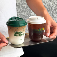 Gobelets jetables en plastique PET en forme de U avec logo personnalisé imprimé, pour boissons froides, thé au lait, café, jus, avec couvercle