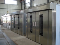 Grand Four de Cuisson Rotatif Industriel à Grande Capacité pour 2 Chariots et 64 Plaques, Équipement de Boulangerie avec Pétrin