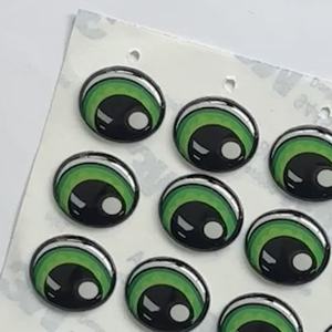 ملصق لاصق عالمي قابل للتخصيص من البلاستيك الأخضر لعيون اللعب ملصق خاص مخصص لسلسلة عذاب الإيبوكسي للملصقات والتغليف - Product Image 1