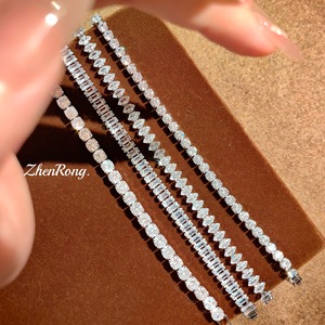 Fashion 925 Sterling Silver <b>Bracelet</b> Elegant <b>Crystal</b> Beaded Bangle Wholesale Jewelry Supplier Ready To Ship For Women Gift - Product Image 1