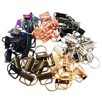 Pince d'installation pour boucle tête de cheval DIY, connecteur de porte-clés 25 mm, clip d'extrémité de ruban triangulaire en fer coloré, pince à corde