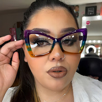 Lunettes anti-lumière bleue œil de chat pour femmes, modèles 2025, lunettes de vue vintage tendance de luxe, lunettes de mode pour femmes, lunettes léopard papillon