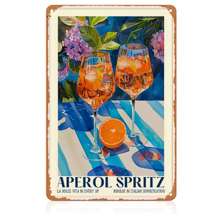 <span class=keywords><strong>Plaque</strong></span> en métal rétro Aperol Spritz, <span class=keywords><strong>plaque</strong></span> murale avec recette de <span class=keywords><strong>cocktail</strong></span>, décoration de bar et de maison, cadeau pour les amateurs de cocktails - Product Image 2