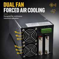 Alimentation à découpage 1200W 12V 100A à sortie unique avec double ventilateur de refroidissement pour l'automatisation industrielle et les machines CNC