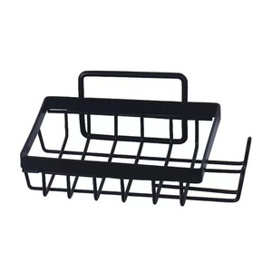 Juego de estante de <span class=keywords><strong>ducha</strong></span> negro montado en la pared con jabonera y soporte para cepillo de dientes <span class=keywords><strong>dentro</strong></span> de estantes de <span class=keywords><strong>ducha</strong></span> de baño Juego de 5 piezas con adhesivos - Product Image 2