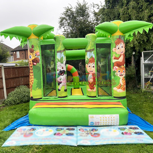 Aufblasbare dschungel-hupfburg outdoor party jumpers <b>inflatable</b> jungle castle for kids commercial bounce house - Product Image 3
