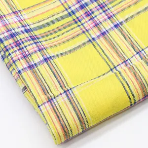 Hot Sale Custom Plaid 100% Cotton Check Fabric for suit t-shirt