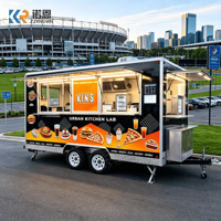 Chariot de restauration mobile pour poulet frit, grillades BBQ, boissons, avec fenêtre de service commerciale, idéal pour la vente de nourriture de rue