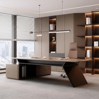 Bureaux de direction de luxe, mobilier de bureau, design moderne, bureau d'ordinateur en bois en forme de L, table de direction
