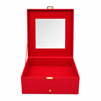 Boîte cadeau en cuir sur mesure haut de gamme, emballage rigide de luxe avec quincaillerie dorée pour produits premium