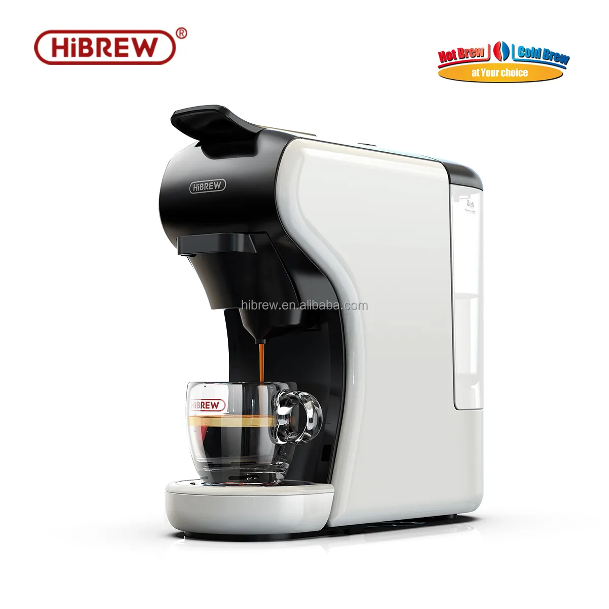 ماكينة إعداد قهوة الإسبريسو والقهوة من HiBREW H1A كبسولات متعددة رغوة الحليب باردة وساخنة استخراج 4 في 1 19 بار