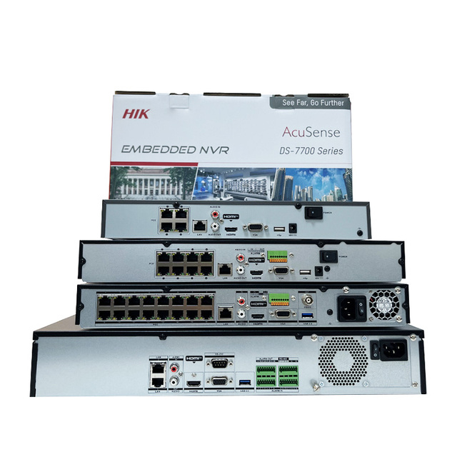 Hik 4ch 8ch 16-ch 32 64 128 256 Channel POE NVR Full Color Dome Turret Bullet PoE IP CCTV Network Camera Compatible Hikvison NVR