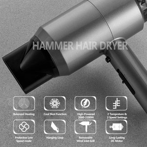 Secador de Pelo Profesional de 1800W - 2200W, Secador de Pelo Voluminizador Profesional - Product Image 5
