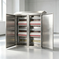 Caja de Medidor Eléctrico de Doble Puerta de Acero Inoxidable Anticorrosión Duradera, Caja de Control de Distribución de Energía de Seguridad