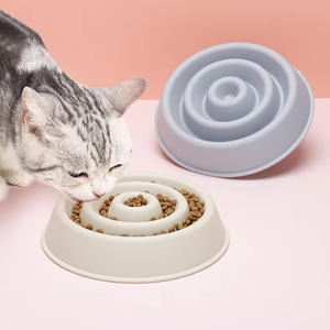 Custom Dog Silicone Feeding <b>Bowl</b> Round <b>Slow</b> Eating Pet Water Food Silicone <b>Feeder</b> Dog <b>Bowl</b> - Product Image 1