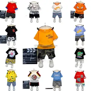 2023 Spring Summer Boy Customized printed Clothes 2pcs Set Outfits Kids Clothes Toddler Suit Children Clothing