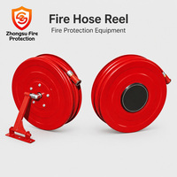 Enrouleur de tuyau en acier rouge avec support à bras articulé et raccord rapide – Fourniture directe usine, qualité export, équipement de sécurité incendie