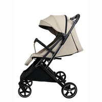 Poussette bébé pliable d'une seule main, accoudoir amovible, cadre en acier haute teneur en carbone, suspension 4 roues, double freinage en une seule étape, nouveau-né, tout-petit