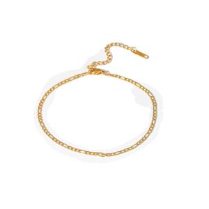 Non ternir cheville chaîne femmes <span class=keywords><strong>pied</strong></span> bijoux plaqué or 2MM élargir Figaro chaîne en acier inoxydable bracelets de cheville Bracelets - Product Image 1