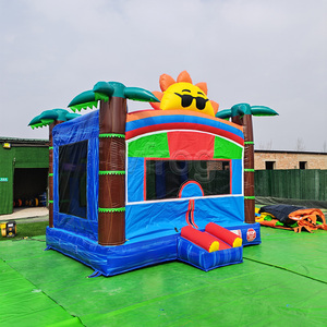 Lvfrog - <span class=keywords><strong>Castillo</strong></span> Inflable Comercial con Diseño de Palmeras y Gafas de <span class=keywords><strong>Sol</strong></span> Tropicales, 13x13 pies, Grado Comercial, para Niños - Product Image 2