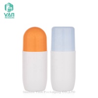 Emballage YAN, flacon cylindrique vide de luxe de 60 ml, blanc, portable, pour crème solaire, flacon en plastique PP avec bouchon, anti-transpirant